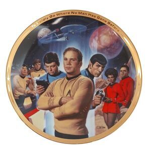 Star Trek 25th Anniversary Commemorative Plate With Certificate